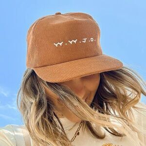Elevated Faith Corduroy Snapback Hat Brown Christian Streetwear WWJD Jesus